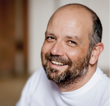 Man sharing healthy smile