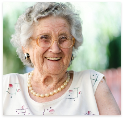 Older woman sharing beautiful smile