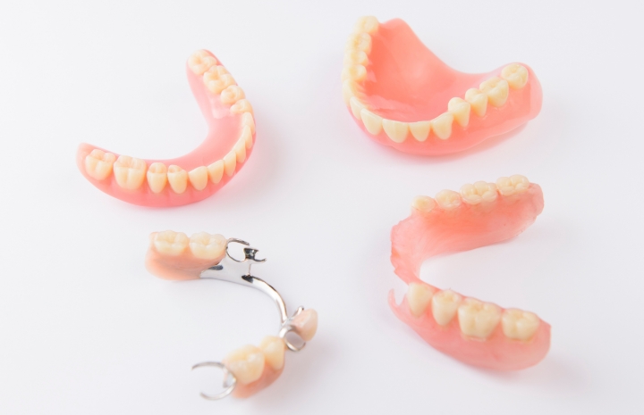 Four types of dentures