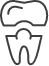 Icon of a tooth with dental crown