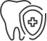 Icon of a tooth and shield