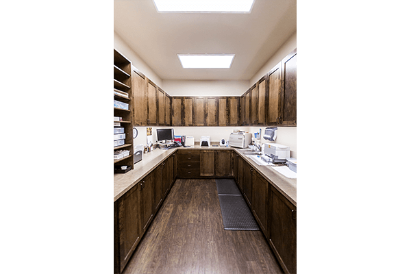 Dental lab and storage area