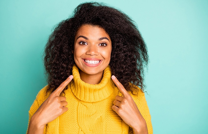 Girl with brighter teeth