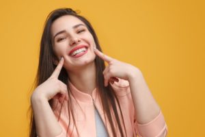 Woman smiling